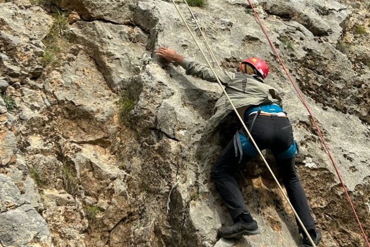 Bingöllü dağcılar eğitimde -