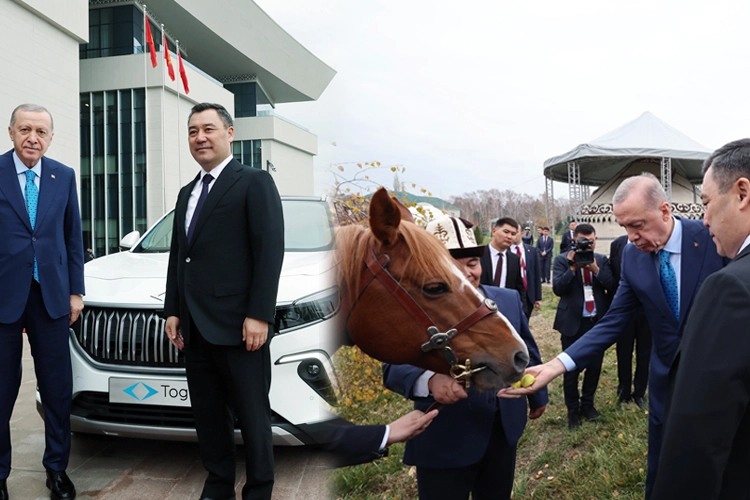 Biz Togg, onlar at verdi! Kırgızistan'da karşılıklı hediyeleşme -