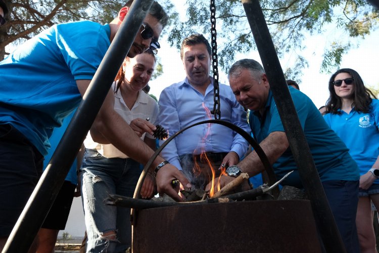 Bodrum Garaova'da ilk kamp ateşi yakıldı -