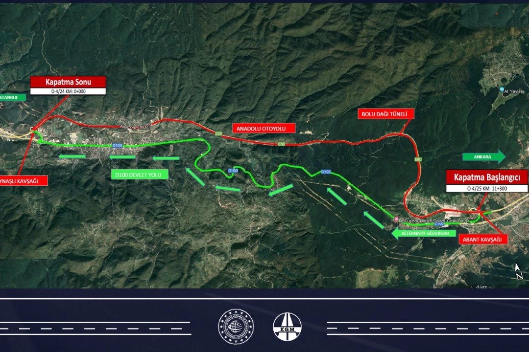 Bolu Dağı tüneli tek yönlü uzatma çalışması yapılacak  -