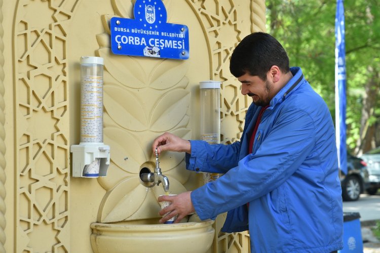 Bursa'da çeşmelerden glutensiz çorba aktı -