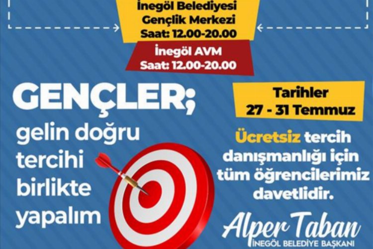 Bursa İnegöl'de öğrencilere ücretsiz YKS danışmanlığı -