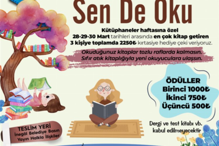 Bursa İnegöl'den 'kitap' farkındalığı -