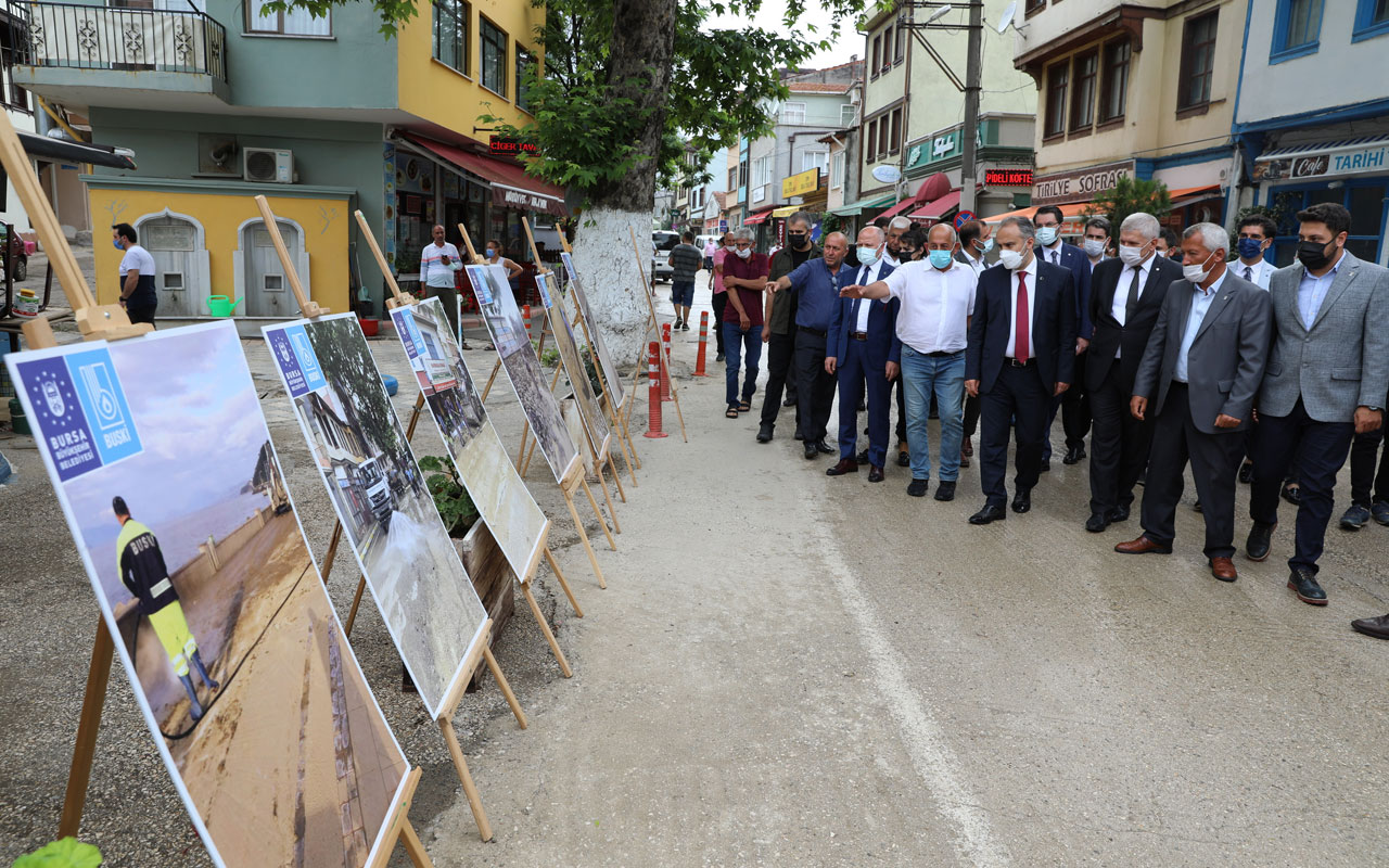 Bursa Mudanya’da sele teslim olan Tirilye’ye Büyükşehir’den altyapı atağı