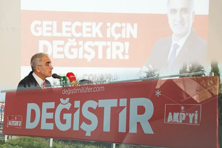 Bursa Nilüfer’de AK Parti adayının reklamına CHP’lilerden tecavüz! -