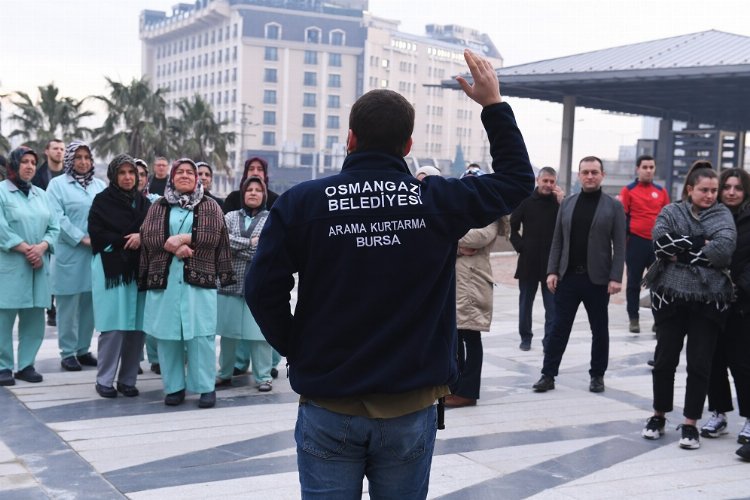 Bursa Osmangazi’de deprem ve yangın tatbikatı yapıldı -