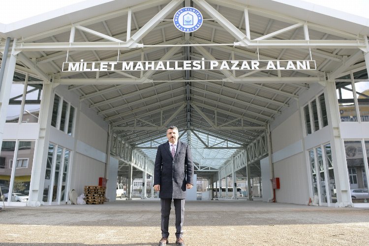 Bursa Yıldırım'da Millet Mahallesi'ne modern pazar alanı