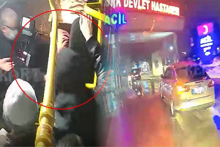 Düzce'de otobüste fenalaşan kadın yolcu Acil'e yetiştirildi -