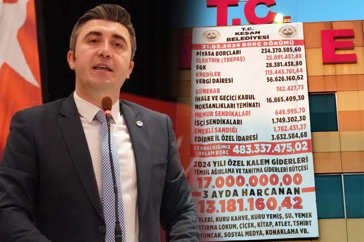 Edirne Keşan'da CHP'den AK Parti'ye borç listeli yanıt -