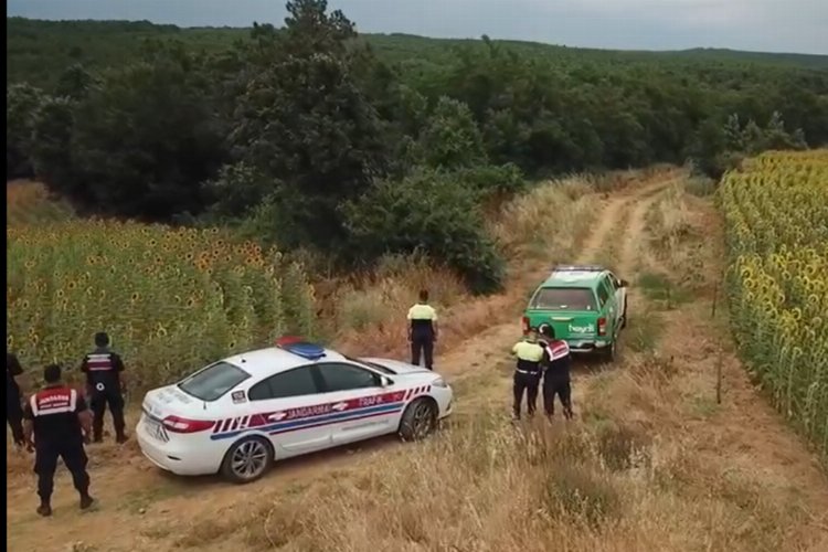 Edirne Keşan'da ormanlara drone ile denetim -