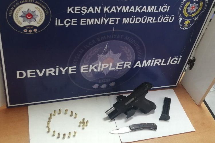 Edirne Keşan'da silahla yaralama olayının zanlısı tutuklandı -