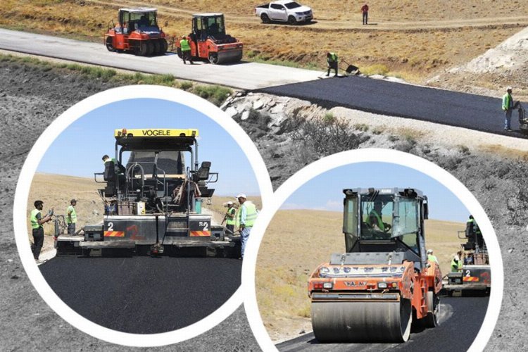 Emek ve Bağrıaçık yollarına sıcak asfalt -