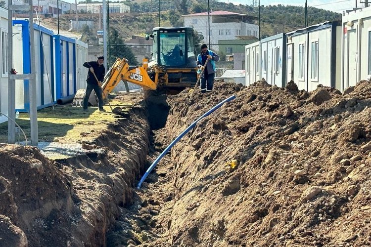 GASKİ'den depremzede ilçelerde altyapıyı iyileştirmeye devam -