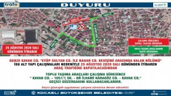 GEBZEDE GEÇİCİ GÜZERGAH UYGULAMASI