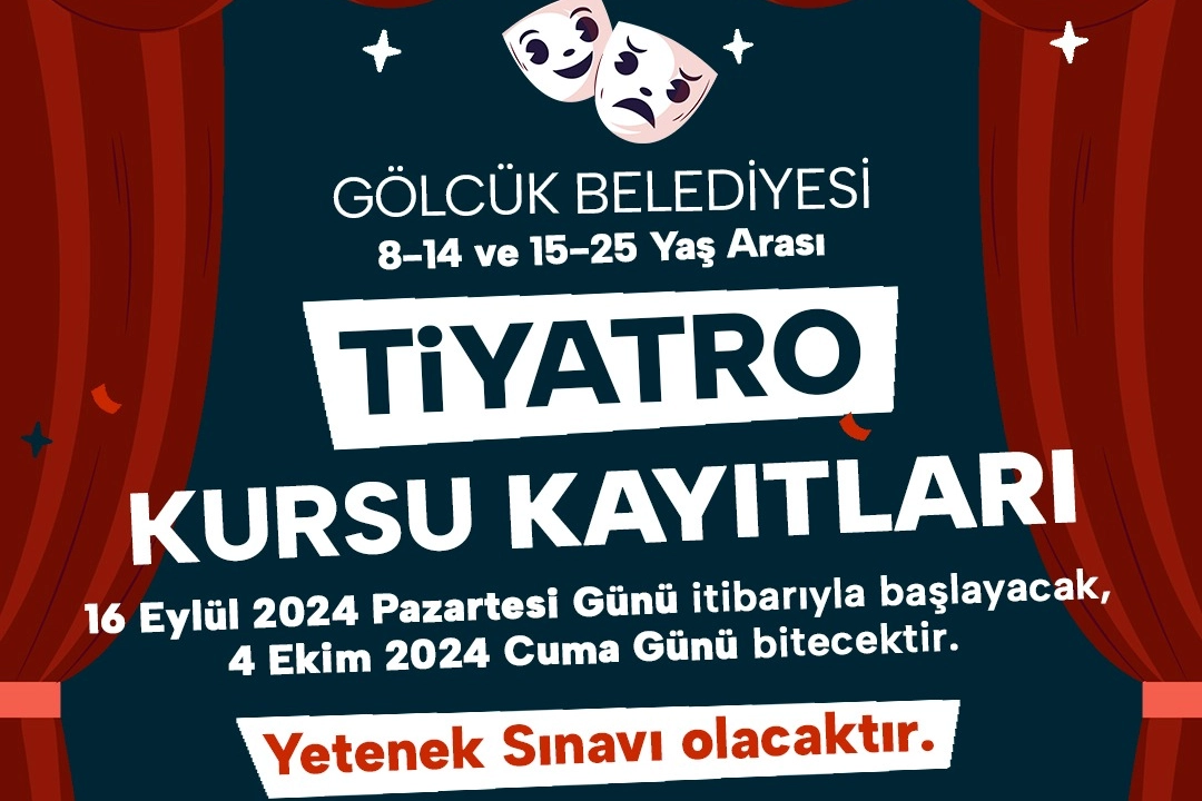 Gölcük'te tiyatro kursu kayıtları başladı -