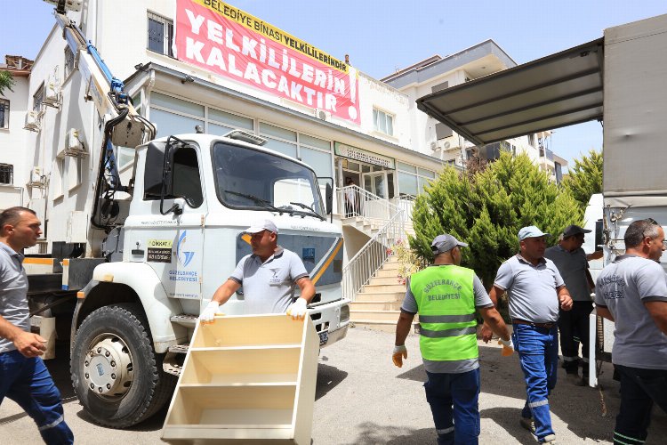 Güzelbahçe'de terk edilmiş Otizm okulu boşaltıldı -