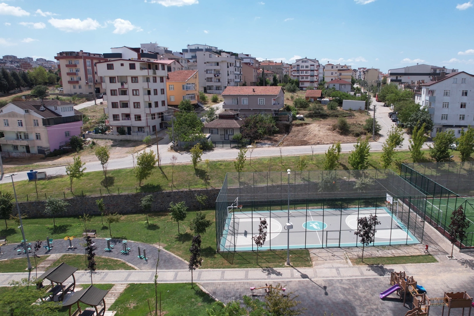 Huzur Parkı’na yeni spor sahası -