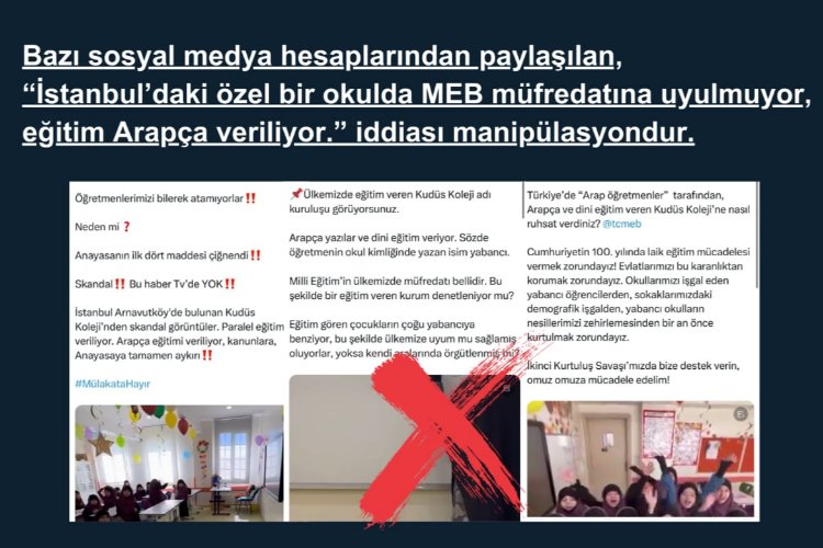 İletişim: Özel okulda müfredata uyulmuyor iddiaları manipülasyon -