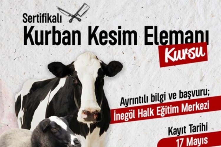 İnegöl'de kurban kesim kursu başlıyor -