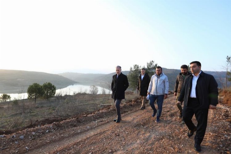 İnegöl Millet Bahçesi'nde yol çalışmaları sürüyor -