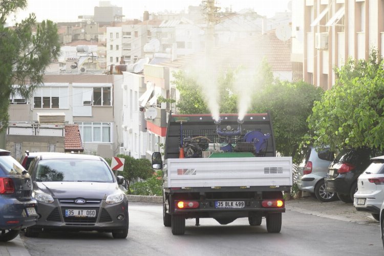 İzmir Karabağlar'da mahalleler ilaçlanıyor -