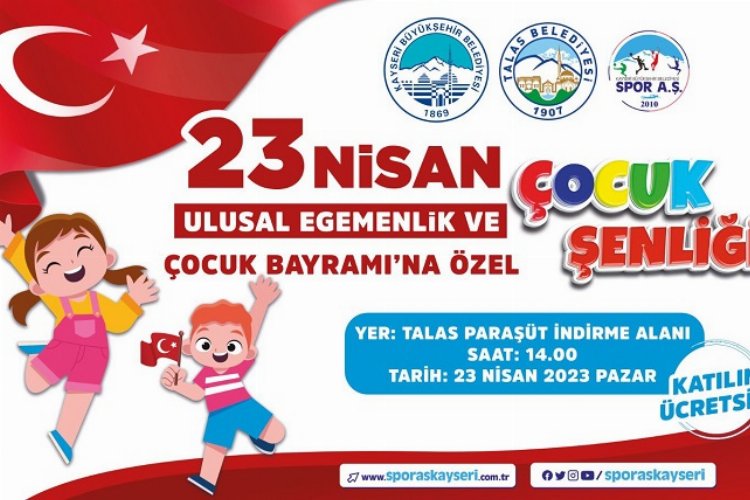 Kayseri Büyükşehir'den 23 Nisan şenliği -