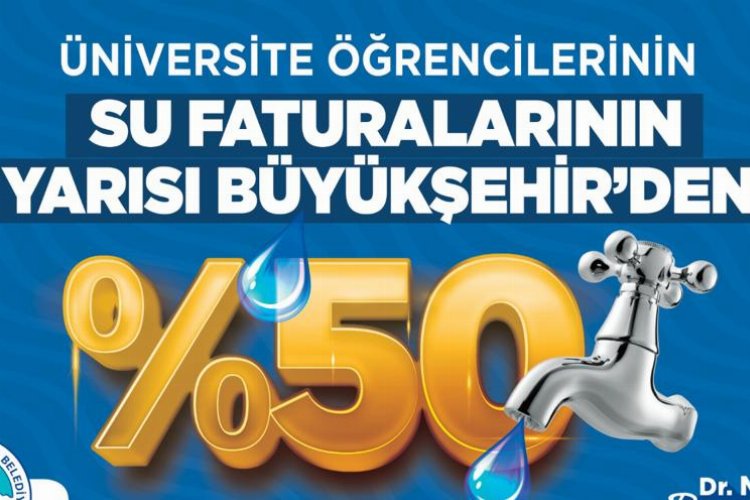 Kayseri'de üniversitelinin su faturasına yüzde 50 destek -