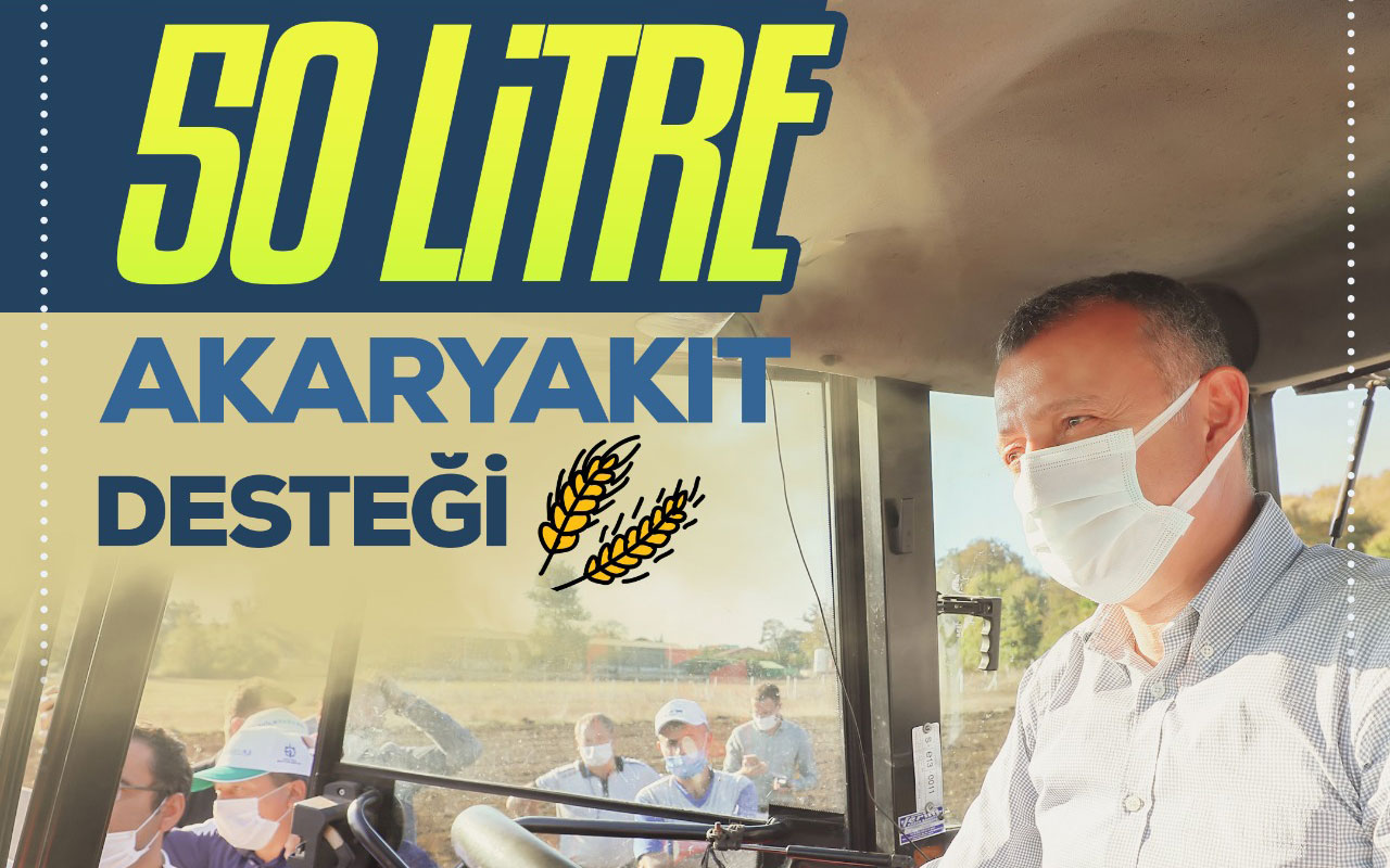 Kocaeli’de çiftçiye aylık 50 litre akaryakıt desteği