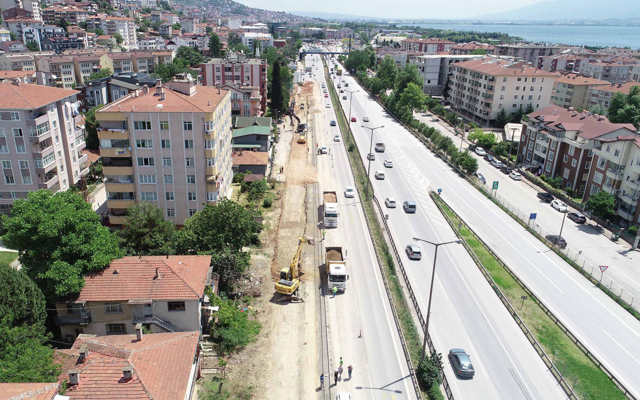 Kocaeli Kuruçeşme tramvay hattında hummalı çalışma