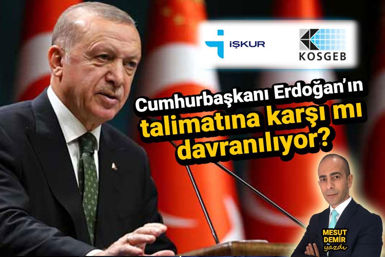 KOSGEB ve İŞKUR, Cumhurbaşkanı Erdoğan'ın talimatına karşı mı davranıyor? -