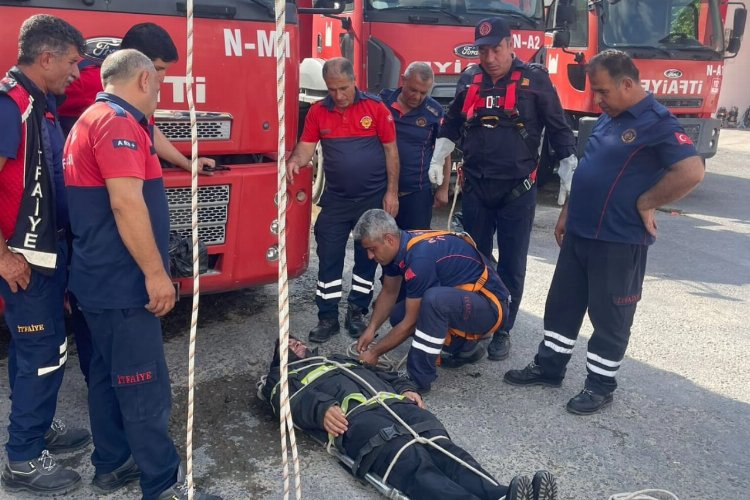 Mardin'de uygulamalı itfaiye eğitimi verildi -