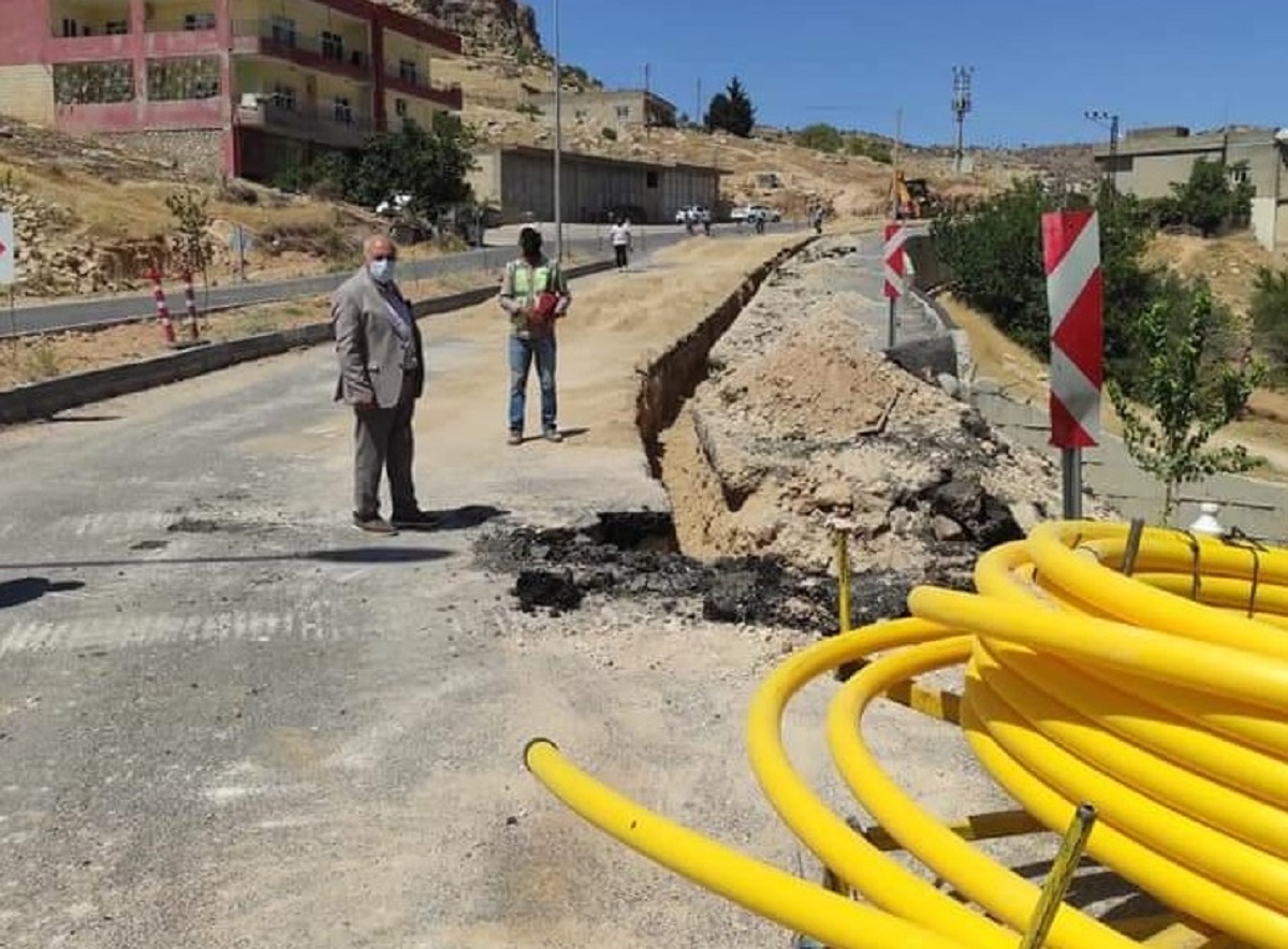 Mardin Yeşilli’de doğal gaz çalışması sürüyor