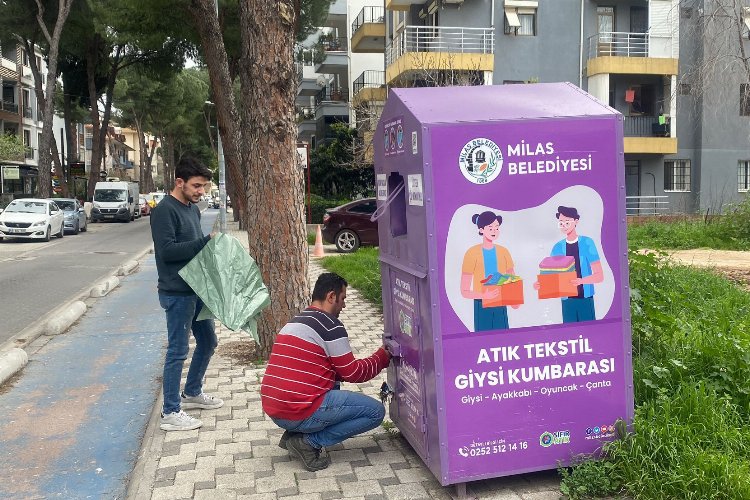 Milas'ta 6,6 ton atık tektsil toplandı -