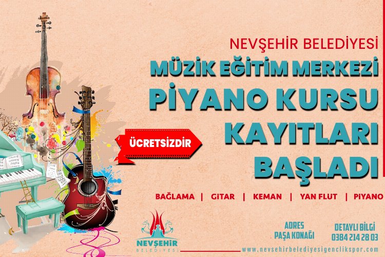 Nevşehir'de müzik kurs kayıtları sürüyor -