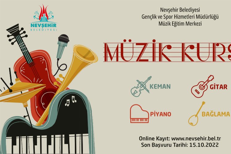 Nevşehir Belediyesi'nin müzik kursları başvuruları başladı -