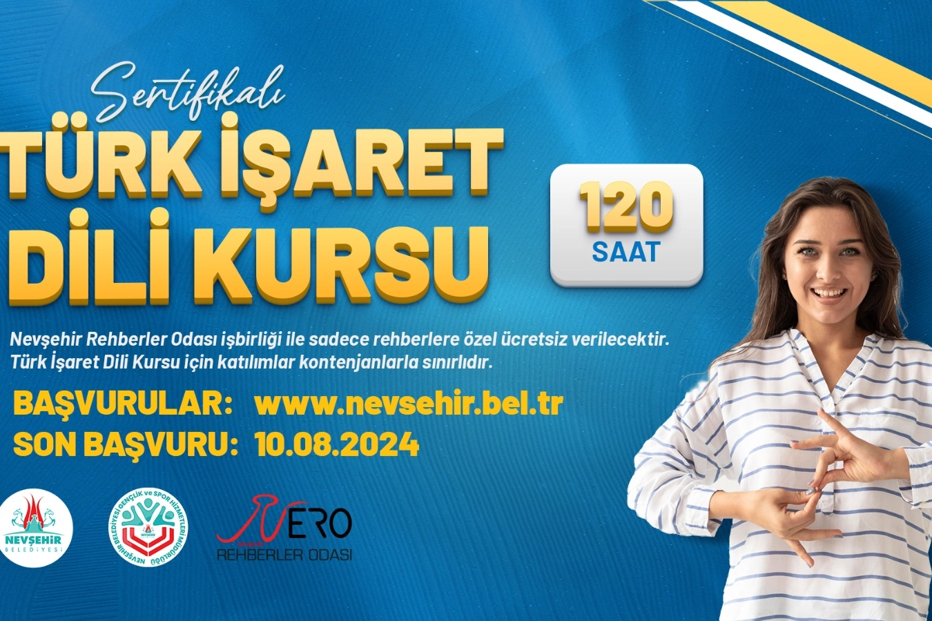 Nevşehir Belediyesi rehberler için sertifikalı ‘Türk İşaret Dili’ kursu açılacak -