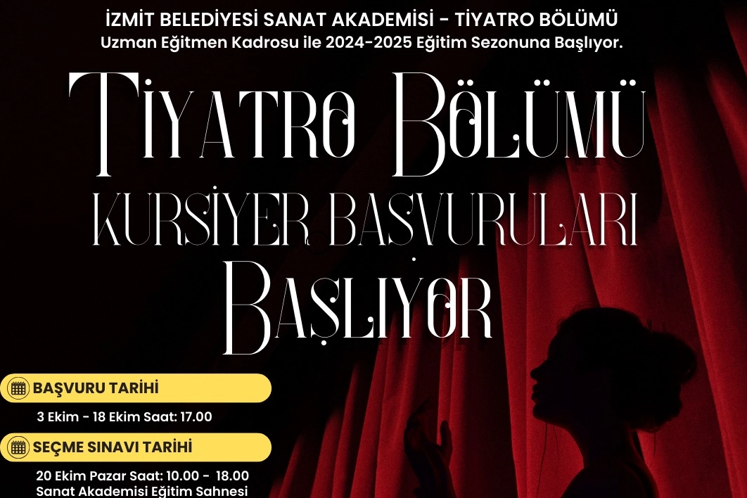 Sanat Akademisi Tiyatro Bölümü yeni dönem başvuruları başladı! -