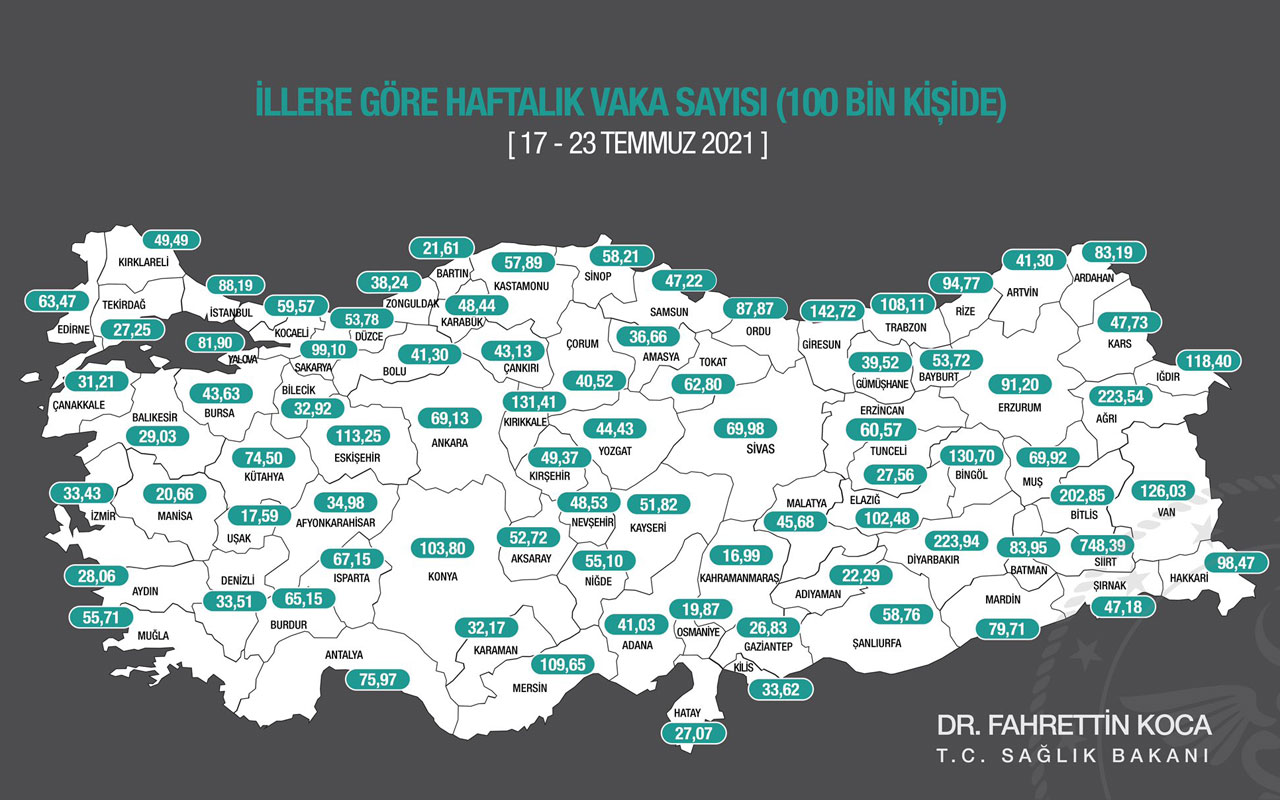 Vaka haritası güncellendi… Siirt başı çekiyor!