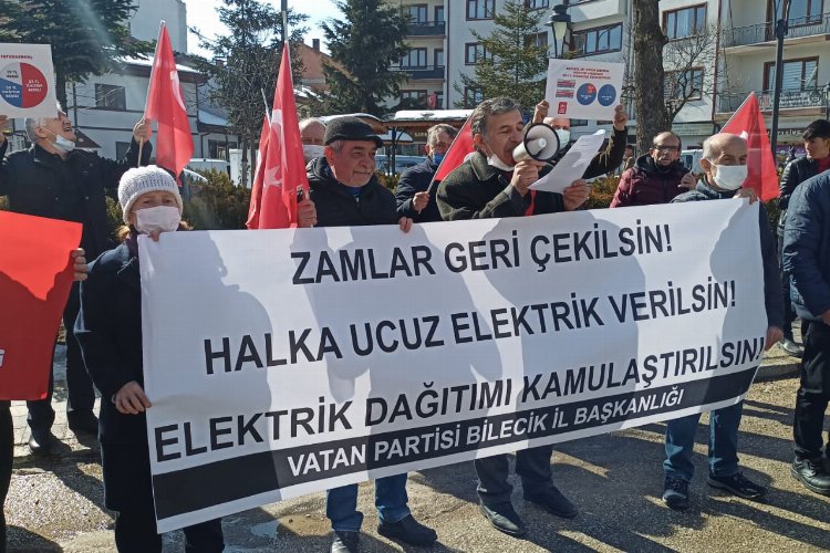 Vatan Partisinden Pazaryeri ilçesinde “Elektrik zamları geri çekilsin” -