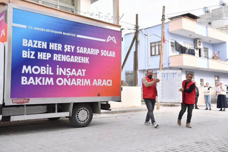 Yangın mağduru ailelere eşya desteği -